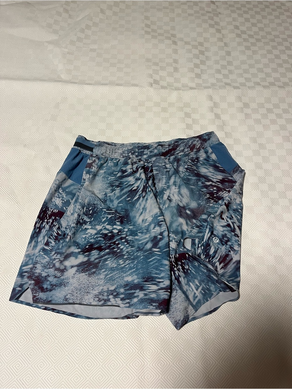 lululemon athletica Blue Marble Athletic Shorts